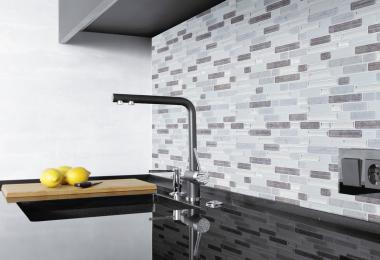 random marble & silver